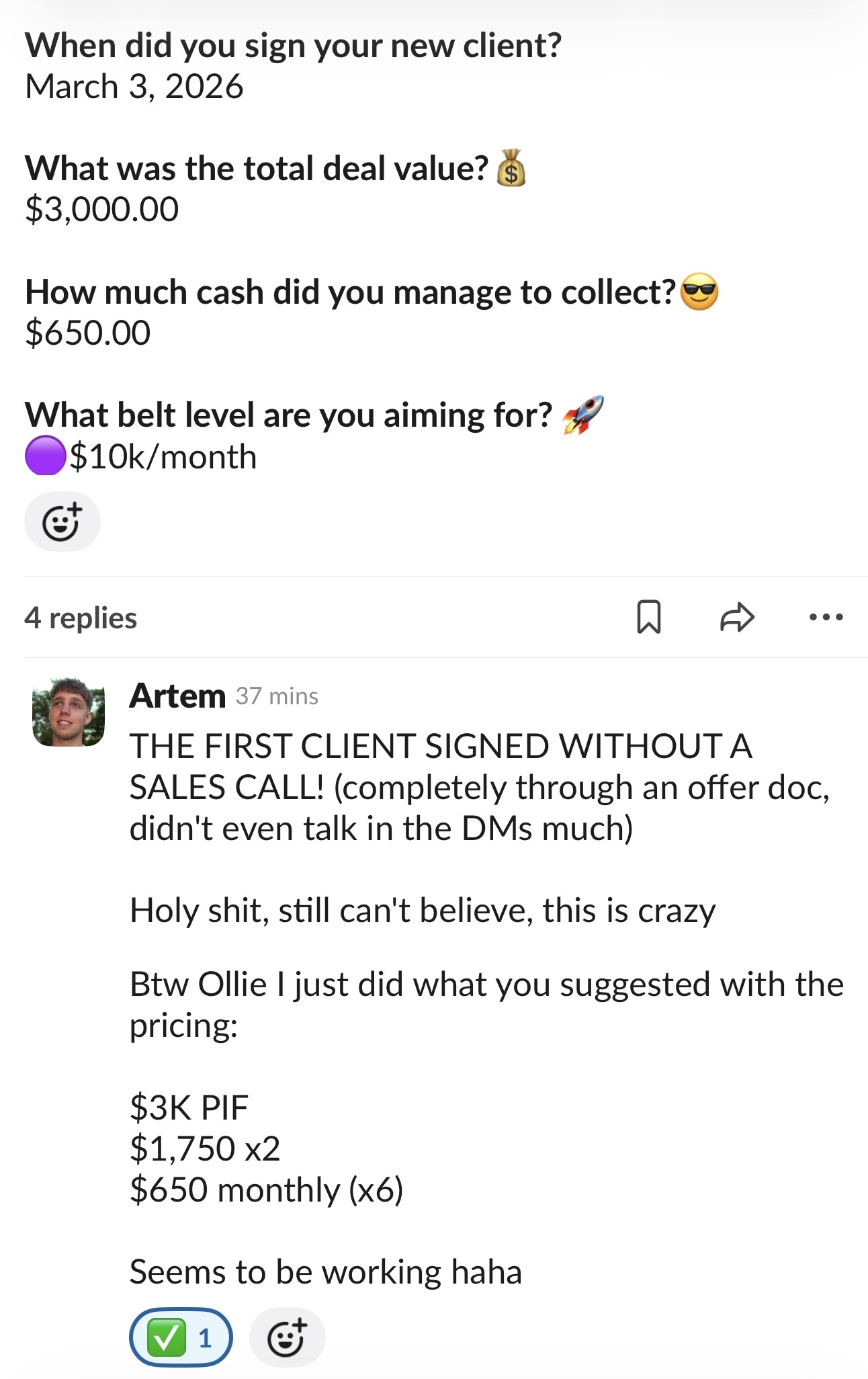RemotePro client result